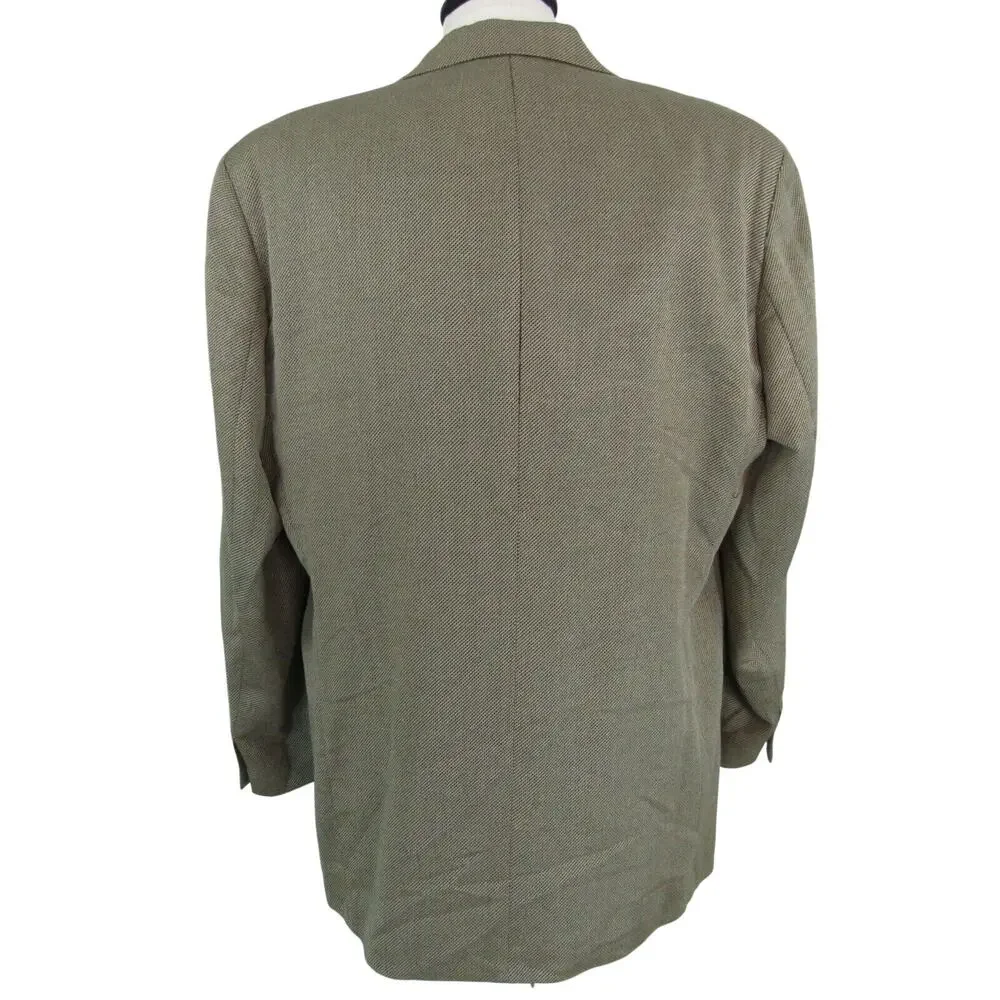 Men's Blazer Jacket Size 46T 3 Button Taupe Peerless Man